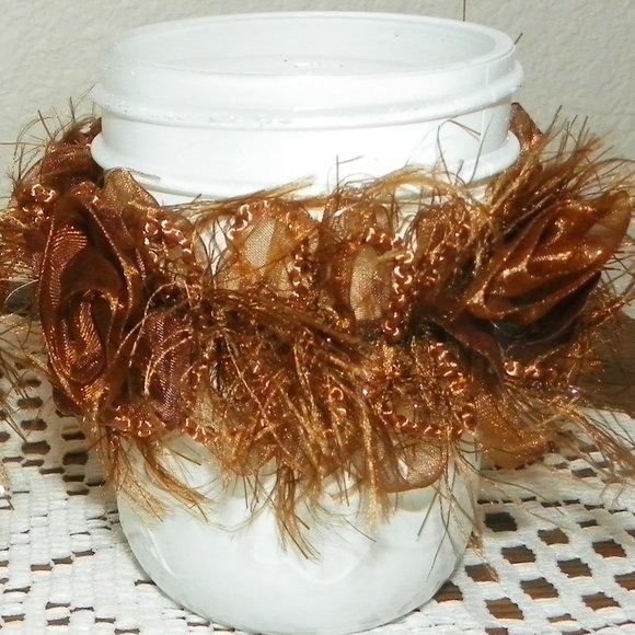 4 Wedding Party Table Decor Favor Brown Trim - Picture 2 of 13